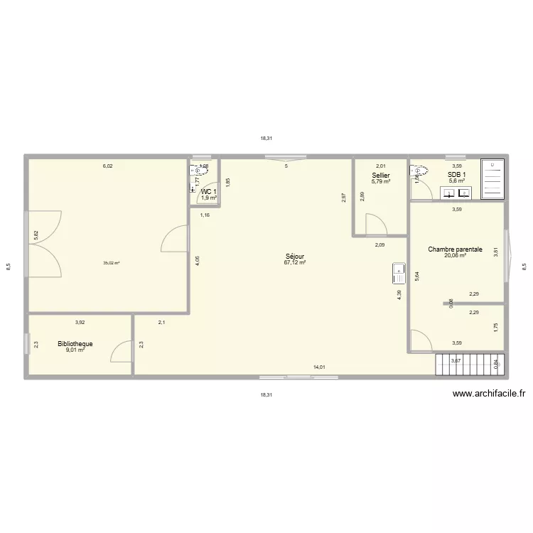 Le bourg haut - COTATION SEULEMENT. Plan de 