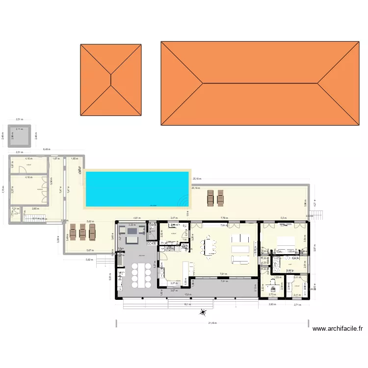 New 1101 droite. Plan de 
