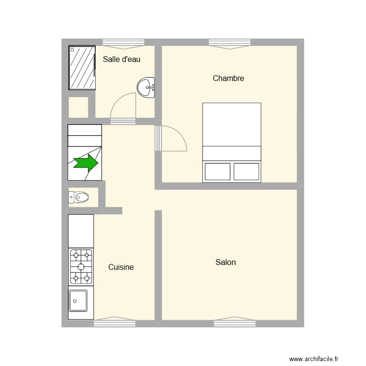 119 bis agriculture. Plan de 5 pièces et 33 m2