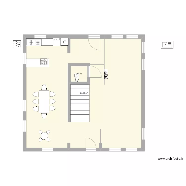 mod&eacute;lisation 16 avril. Plan de 