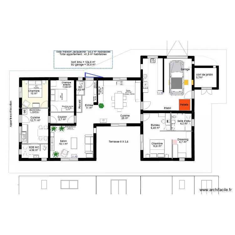 Maison Jacqueline V10. Plan de 
