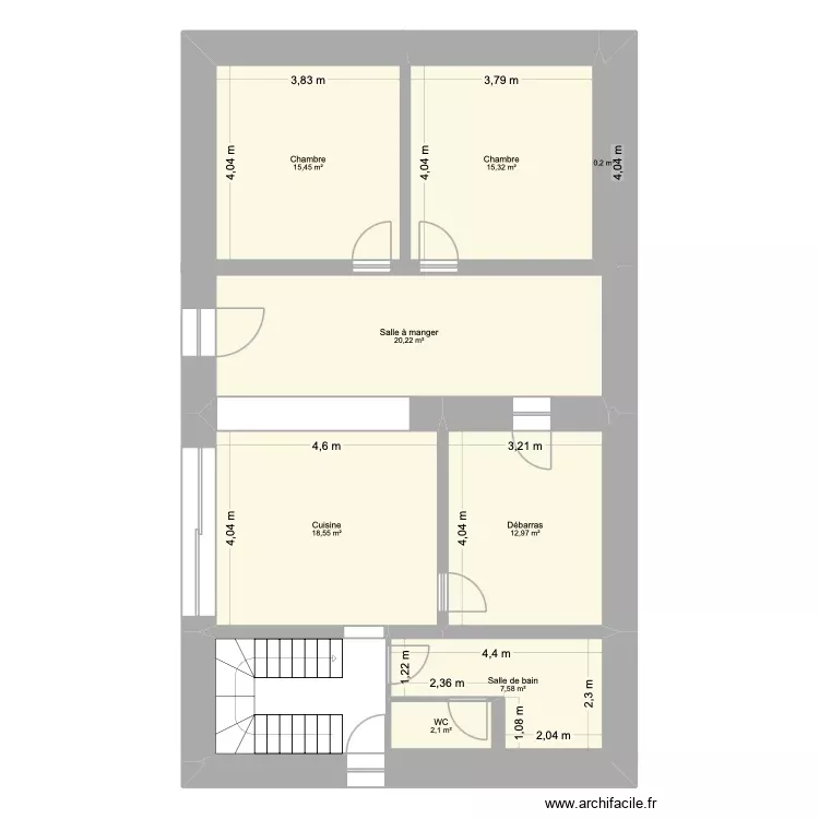 Truchon rdc modifié. Plan de 8 Pièces et 92 m² Truchon rdc modifié. Plan de 8 Pièces et 92 m²