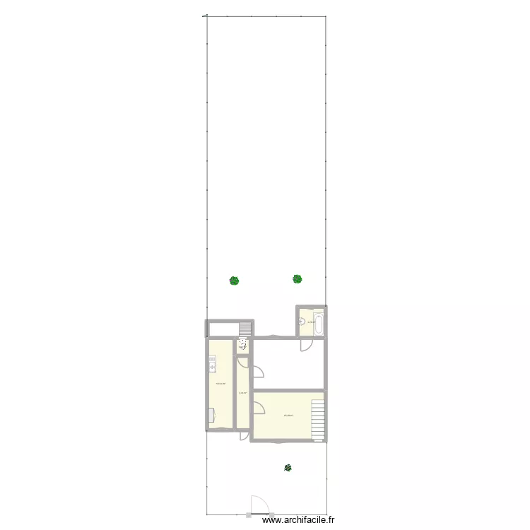 RDC Villiers. Plan de 5 et 34 m² RDC Villiers. Plan de 5 et 34 m²