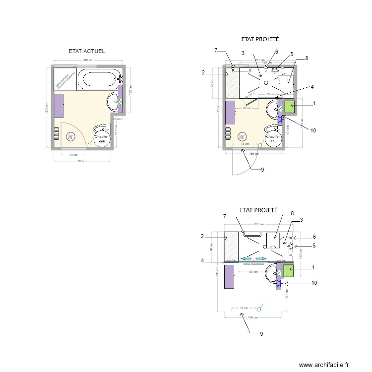 dossier VIRGILIO. Plan de 2 pièces et 9 m2