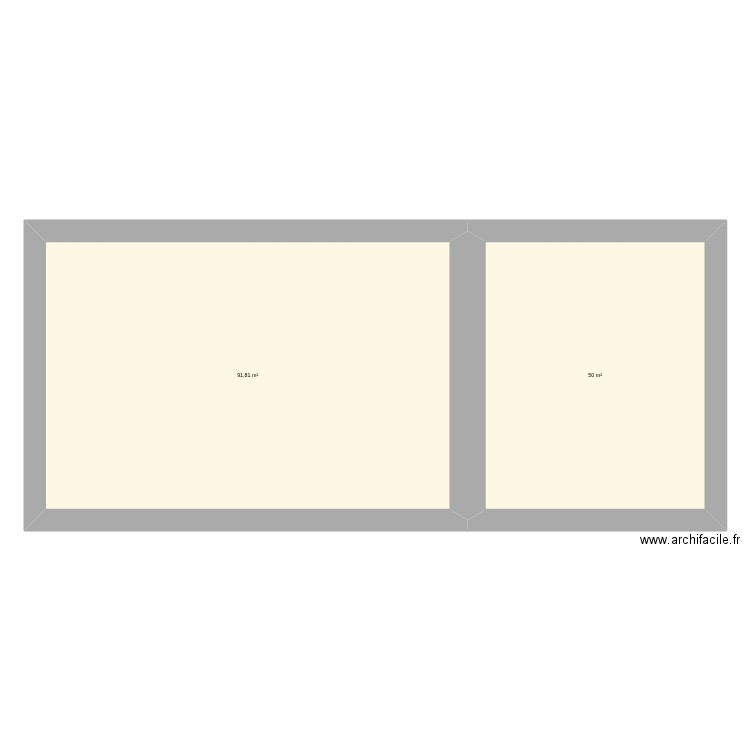 plan2. Plan de 2 pièces et 142 m2