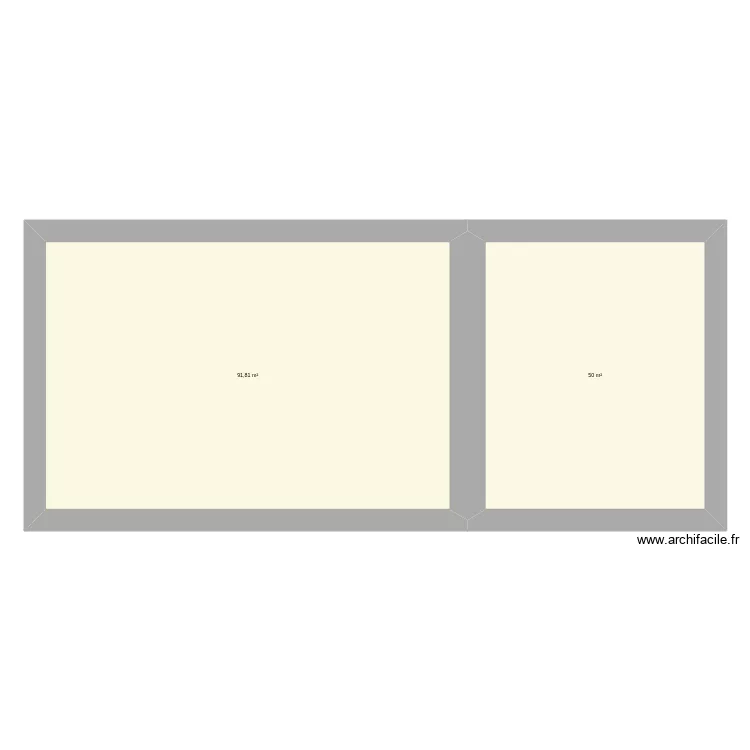 plan2. Plan de 2 pièces et 142 m²