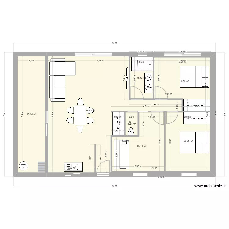 maison. Plan de 7 et 89 m² maison. Plan de 7 et 89 m²