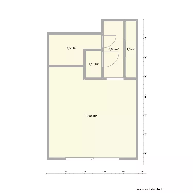 poiuyt. Plan de 5  et 29 m²