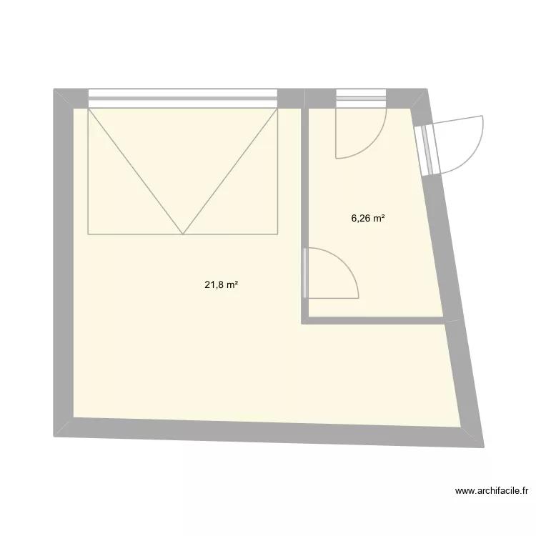 R&eacute;novation 2. Plan de 2  et 28 m²