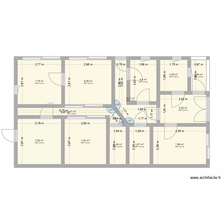 2ème plan. Plan de 13 et 68 m² 2ème plan. Plan de 13 et 68 m²