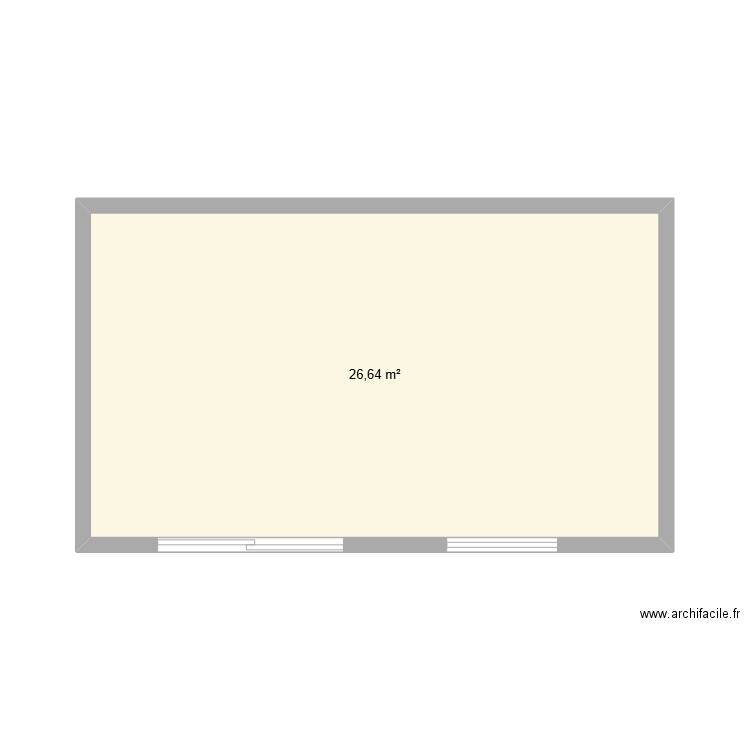 BERGERIE. Plan de 1 pièce et 27 m2