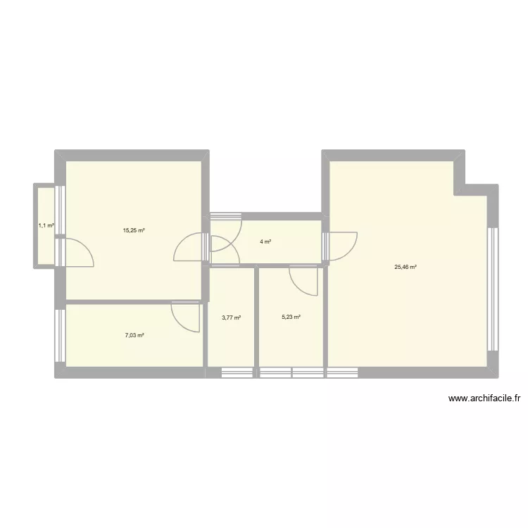 Ablettes 28 - 1160. Plan de 7  et 62 m²