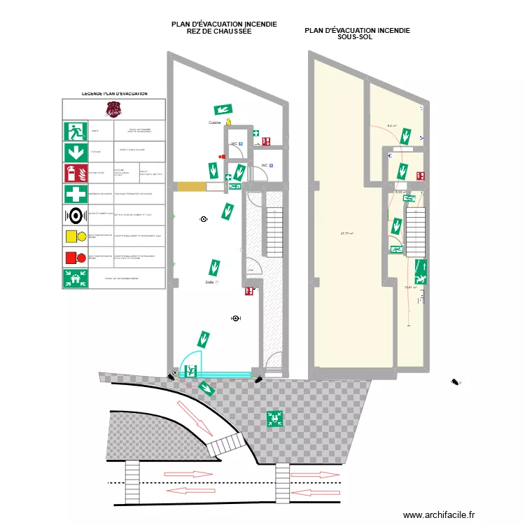 CD COMPANIE PLAN ÉVACUATION. Plan de 9 et 145 m² CD COMPANIE PLAN ÉVACUATION. Plan de 9 et 145 m²