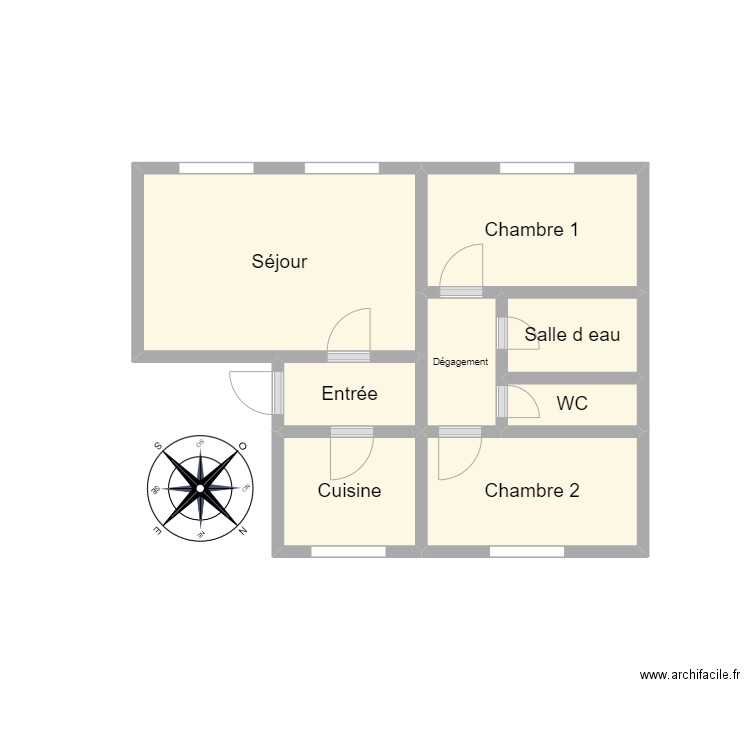 Plan 2404 SCOLAN. Plan de 8 pièces et 12 m2