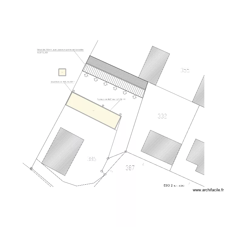 depot. Plan de 2 et 181 m² depot. Plan de 2 et 181 m²