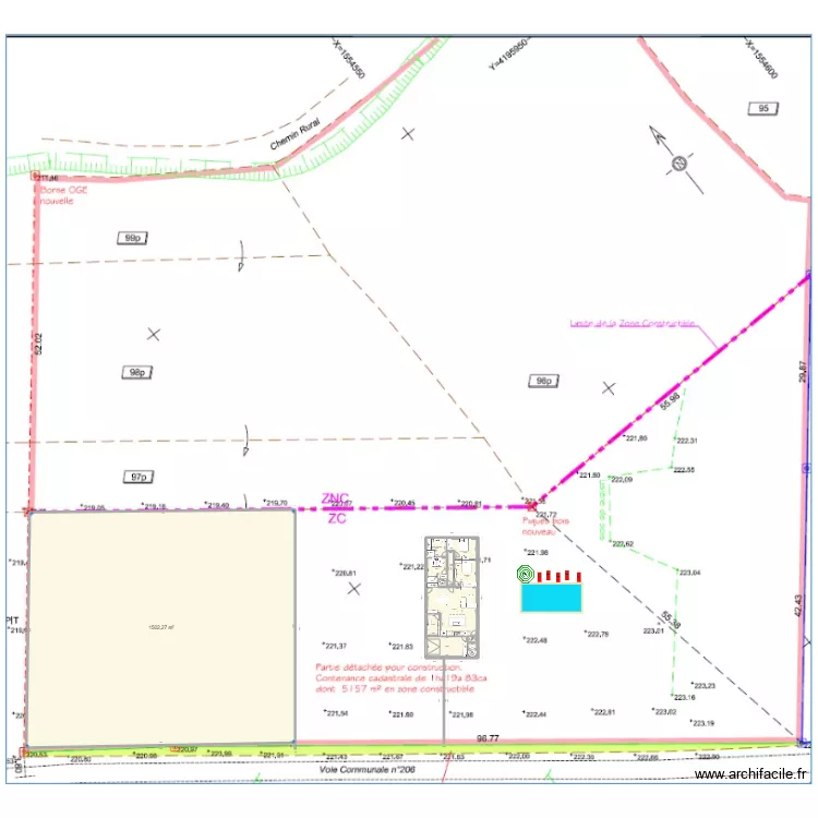 Plan V8 avec &eacute;tage (toit P&eacute;rigourdin). Plan de 0 pièce et 0 m2
