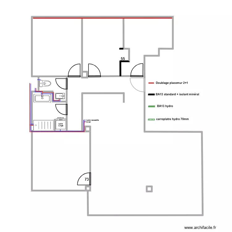 MAUPAS PLOMBERIE -. Plan de 6  et 18 m²