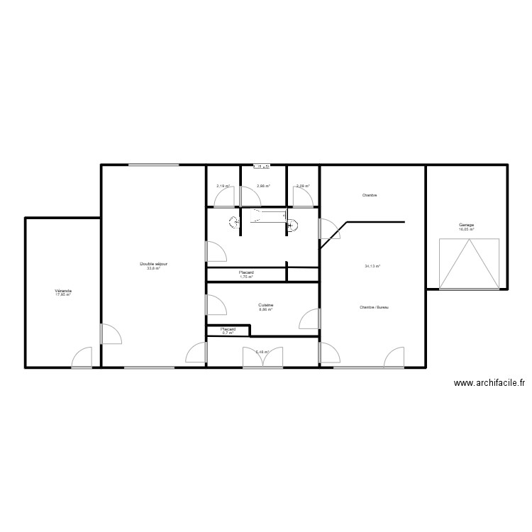 Tressenbergh. Plan de 11 pièces et 126 m2
