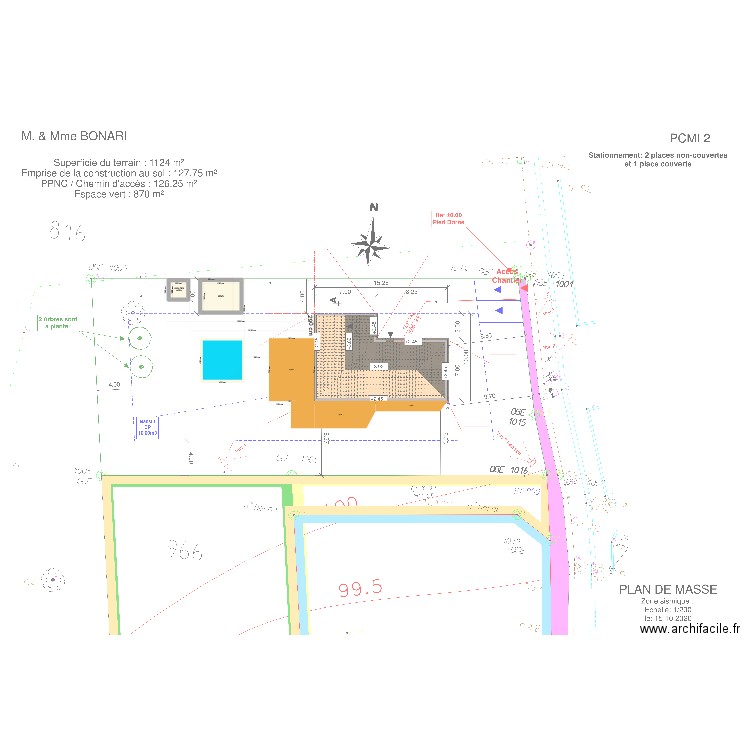 PSICINE ECHELLE 2025. Plan de 2 pièces et 20 m2