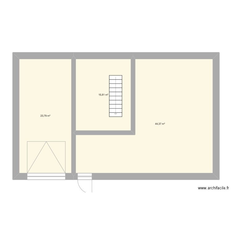 Maison 1. Plan de 3 pièces et 84 m2