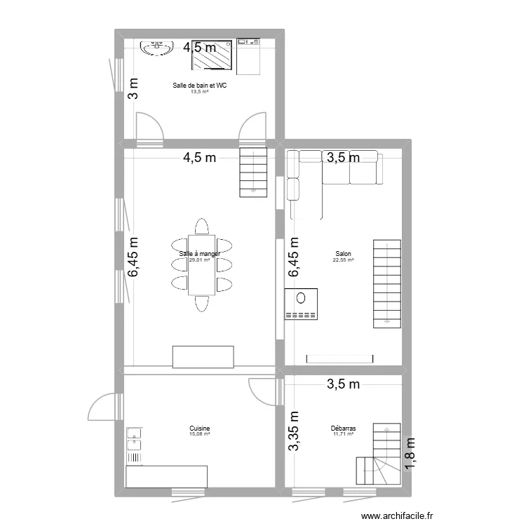REZ-DE-CHAUSSEE Framont. Plan de 5 et 92 m² REZ-DE-CHAUSSEE Framont. Plan de 5 et 92 m²