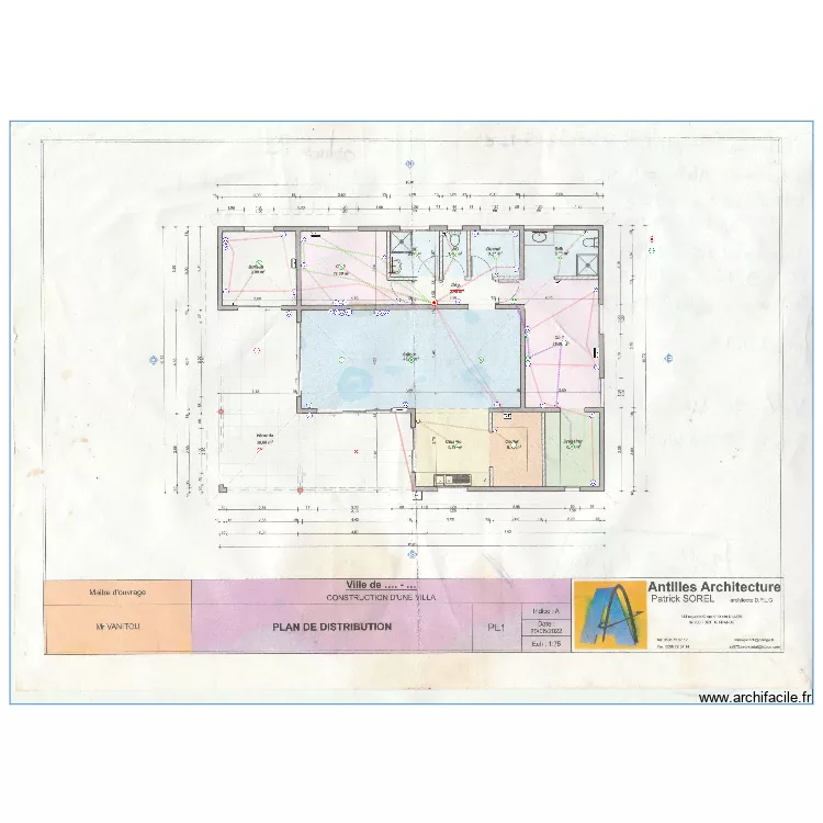 plan &eacute;lectrique VANITOU. Plan de 