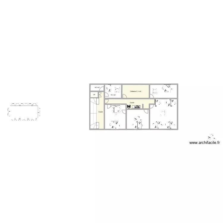 2&egrave;me VIII. Plan de 9  et 48 m²