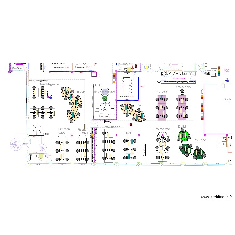 la voix du nord salle 1 et 2. Plan de 0 pièce et 0 m2