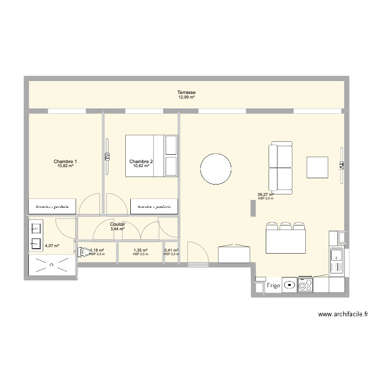 37 AV DES ECOLES 2. Plan de 11 pièces et 85 m2
