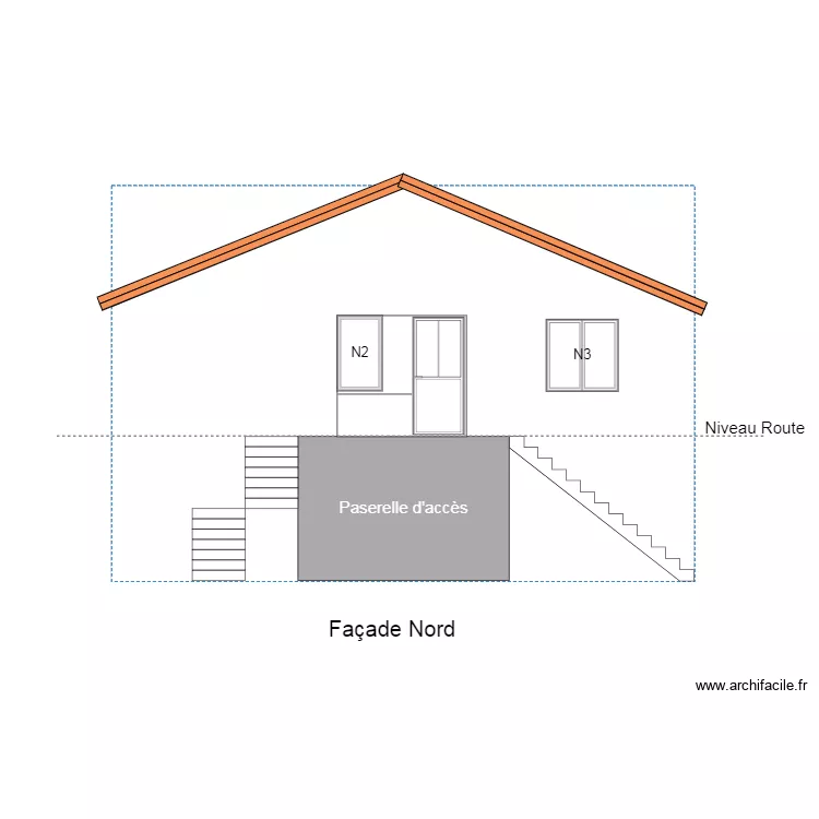 Rouret Facade Nord. Plan de 