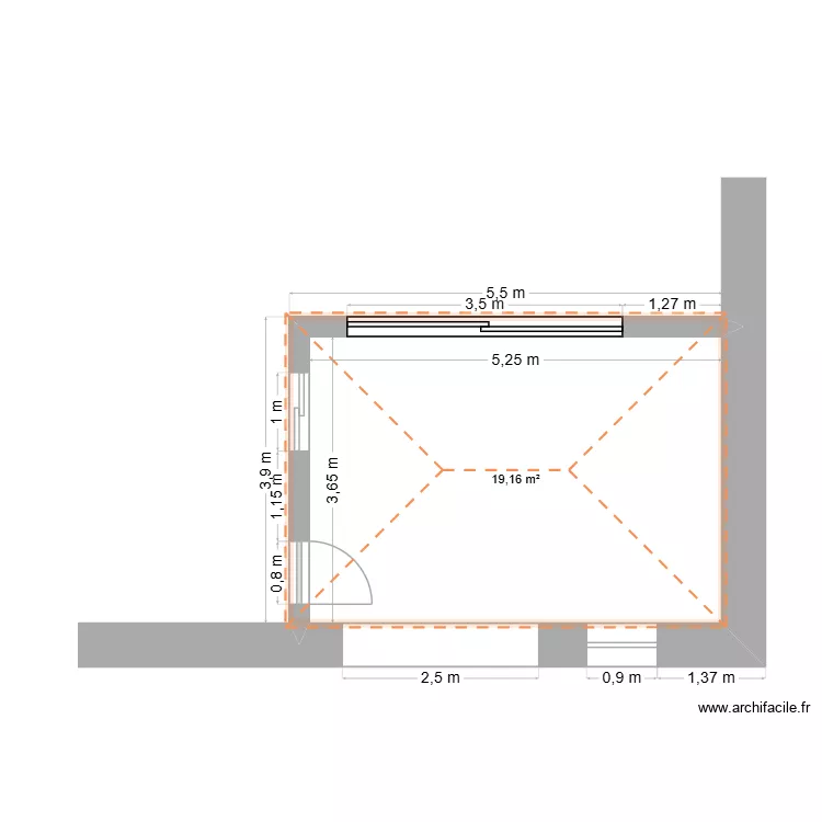 extension dornberg audierne. Plan de 1 Pièce et 19 m² extension dornberg audierne. Plan de 1 Pièce et 19 m²