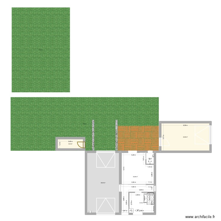 projet-ATELIER-V2. Plan de 6 pièces et 101 m2