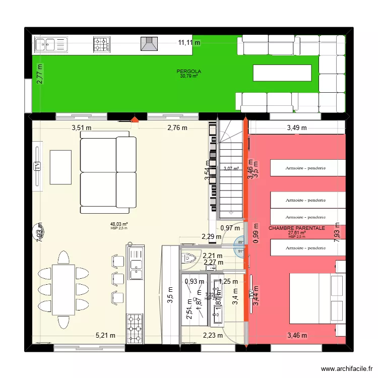 V3 BAR. Plan de 10 pièces et 202 m²