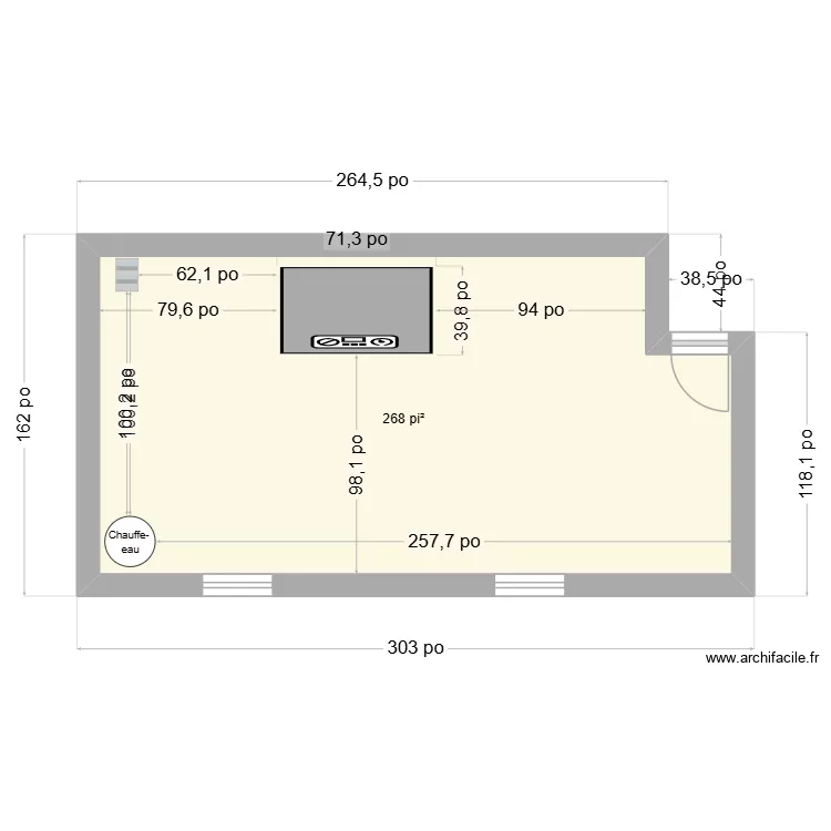 Salle mécanique / Sous-sol. Plan de 1 et 25 m² Salle mécanique / Sous-sol. Plan de 1 et 25 m²