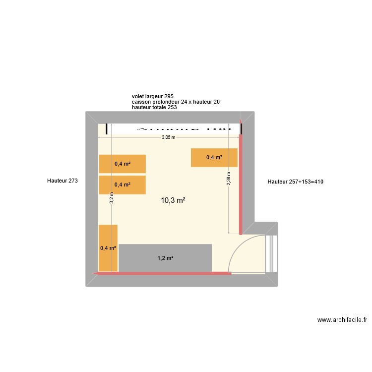 Atelier vélo. Plan de 1 pièce et 10 m2