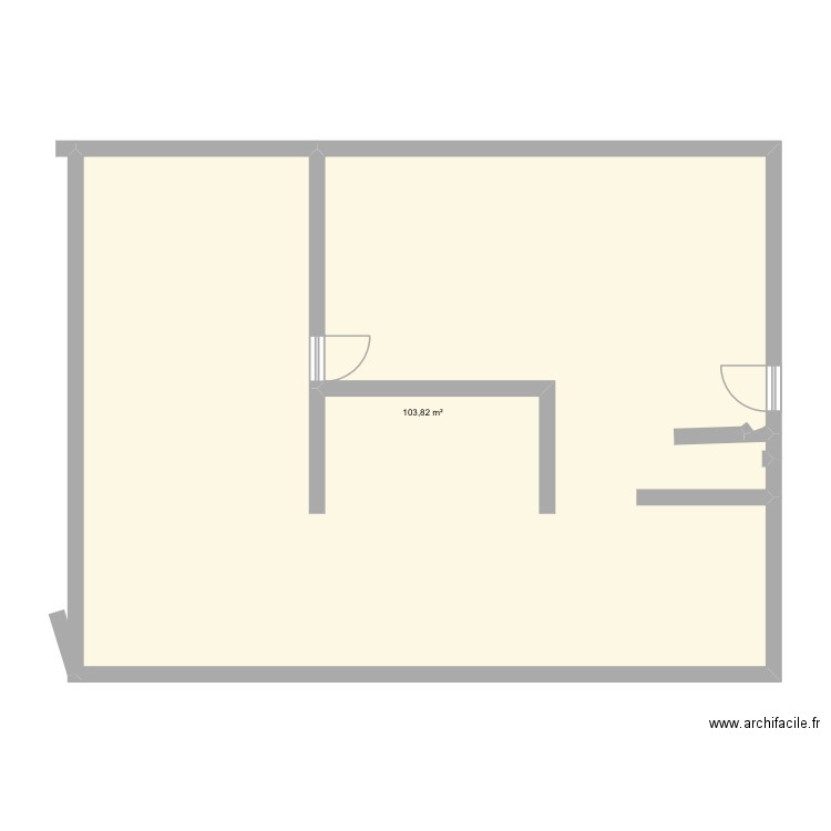 Riantec1. Plan de 1 pièce et 104 m2