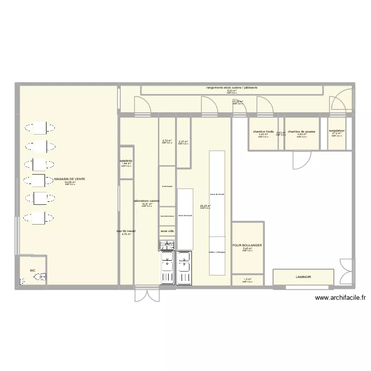 plan 4. Plan de 28  et 359 m²