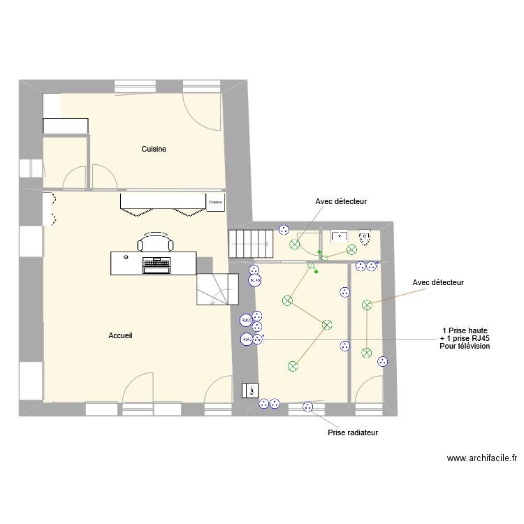 Plan Local supp.modifié. Plan de 11 pièces et 187 m2