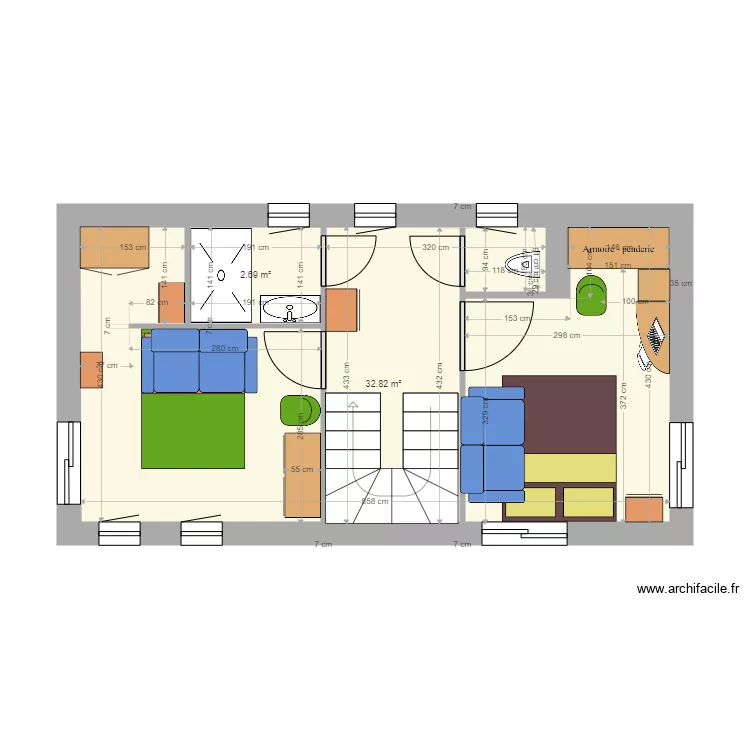 Vaux &eacute;tage4. Plan de 