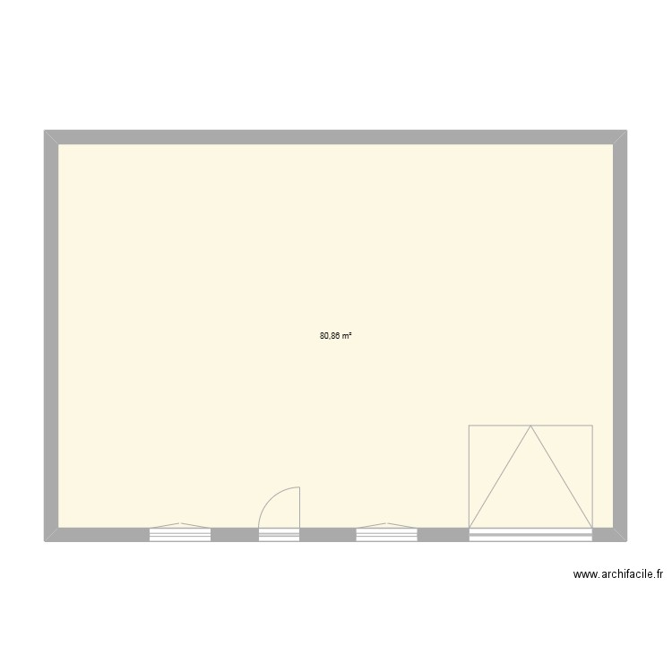 FACADE. Plan de 1 pièce et 81 m2