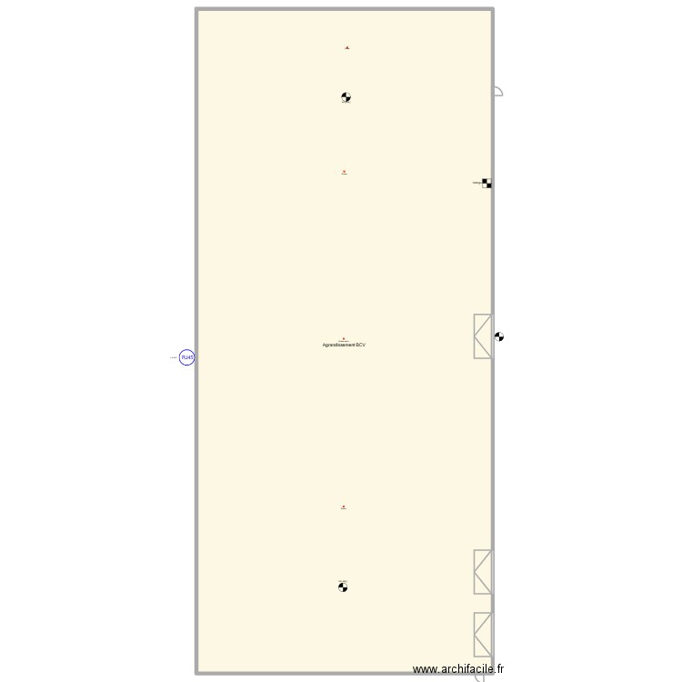 Agrandissement BOB. Plan de 1 pièce et -1742 m2