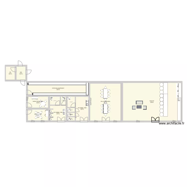 NOUVELLE BUVETTE. Plan de 15 et 199 m² NOUVELLE BUVETTE. Plan de 15 et 199 m²