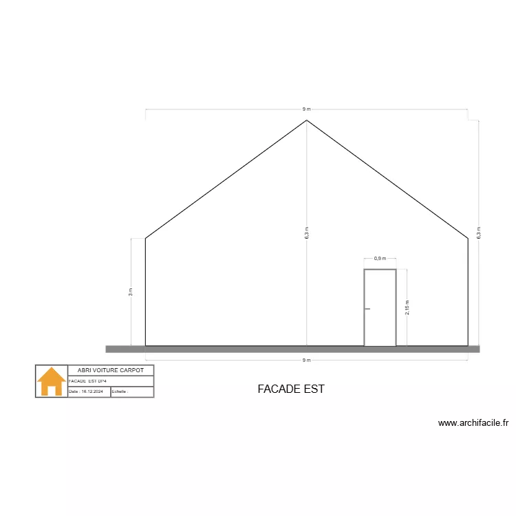 ALFRED FACADE EST DP4. Plan de ALFRED FACADE EST DP4. Plan de
