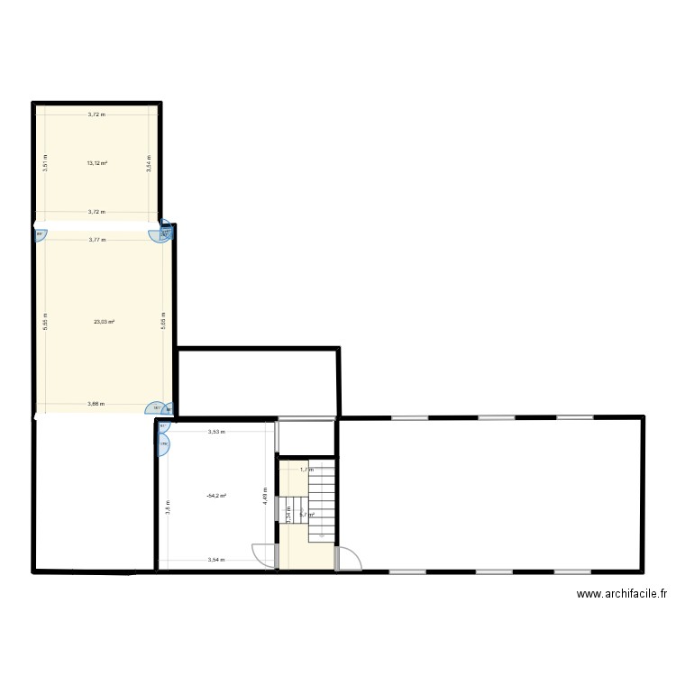 lumbres 2. Plan de 4 pièces et 58 m2