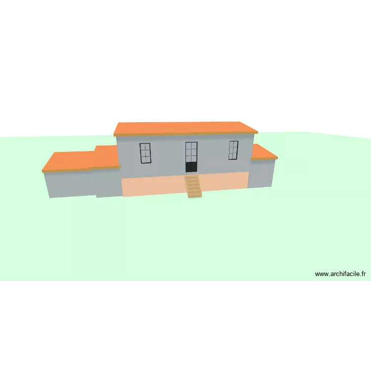 cot&eacute; hlm gauche (face au batiment). Plan de 5  et 81 m²