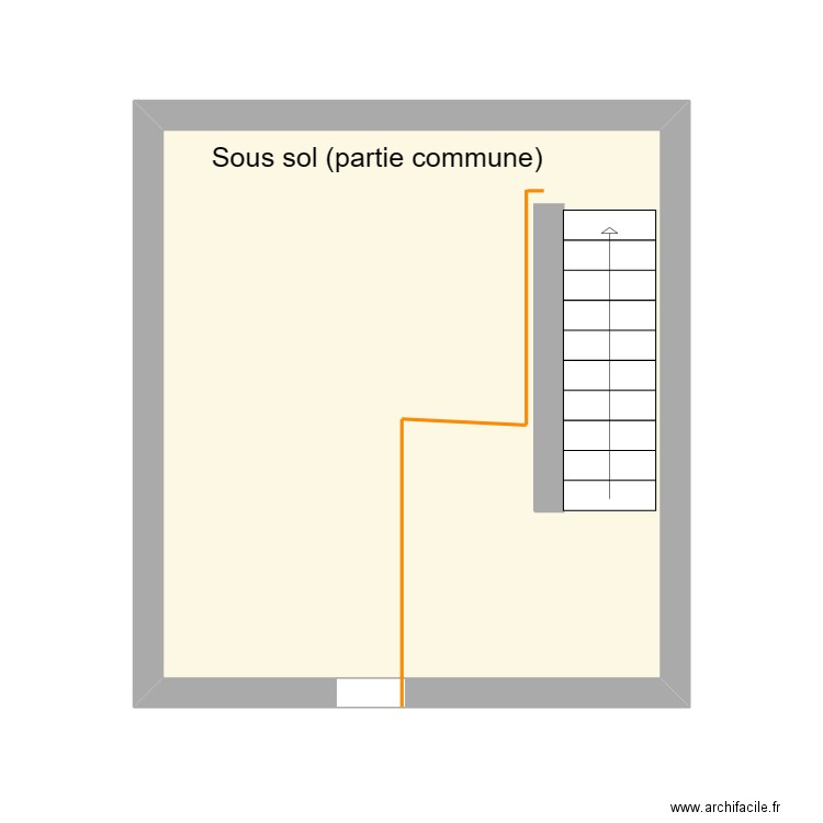 Sous sol 15 fbg des 3 maisons. Plan de 1 pièce et 20 m2