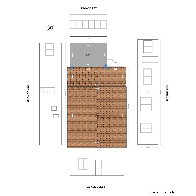 PLAN FACADE NORD. Plan de 0 pièce et 0 m2