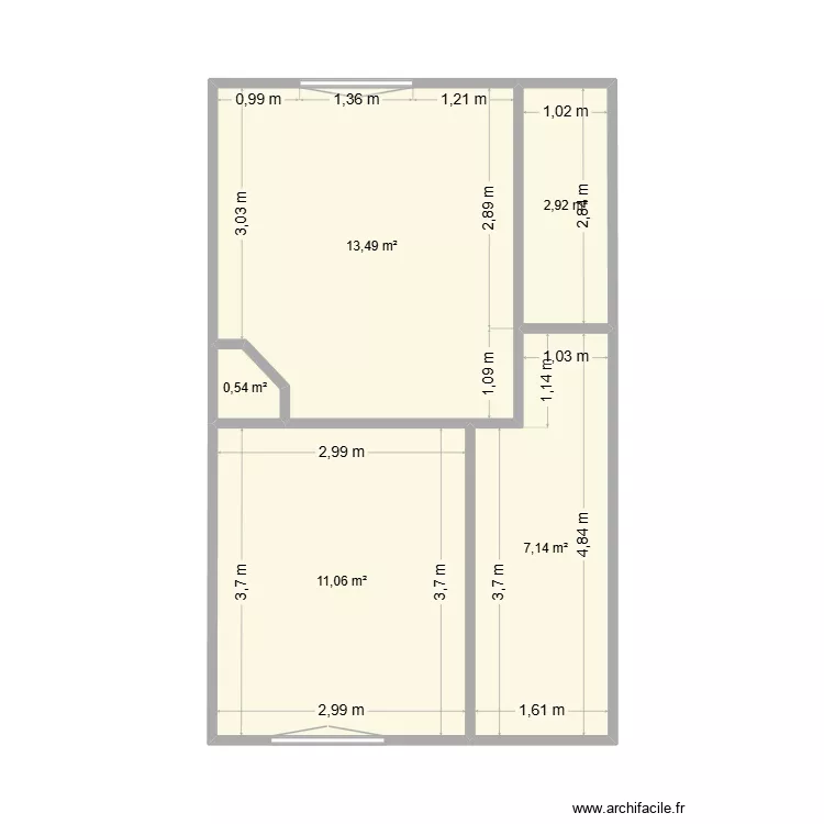 Premier Etage. Plan de 5 et 35 m² Premier Etage. Plan de 5 et 35 m²