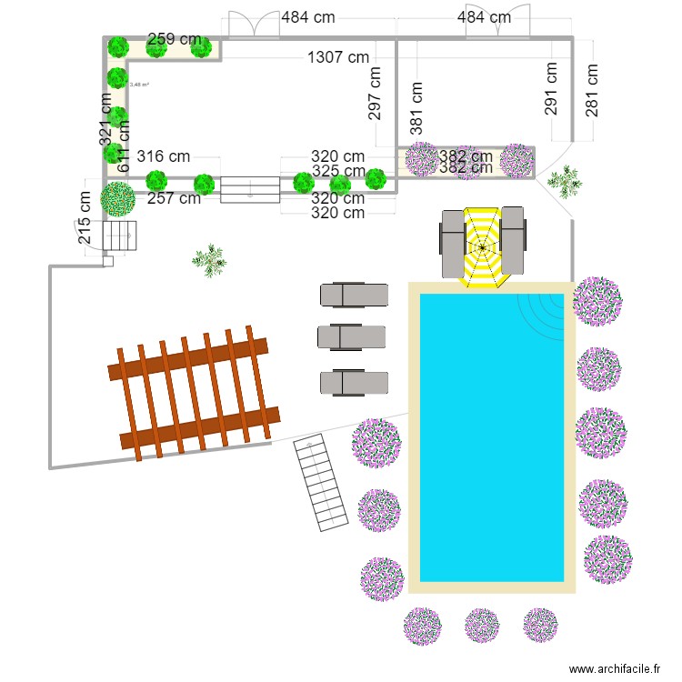 pontos 4. Plan de 2 pièces et 6 m2