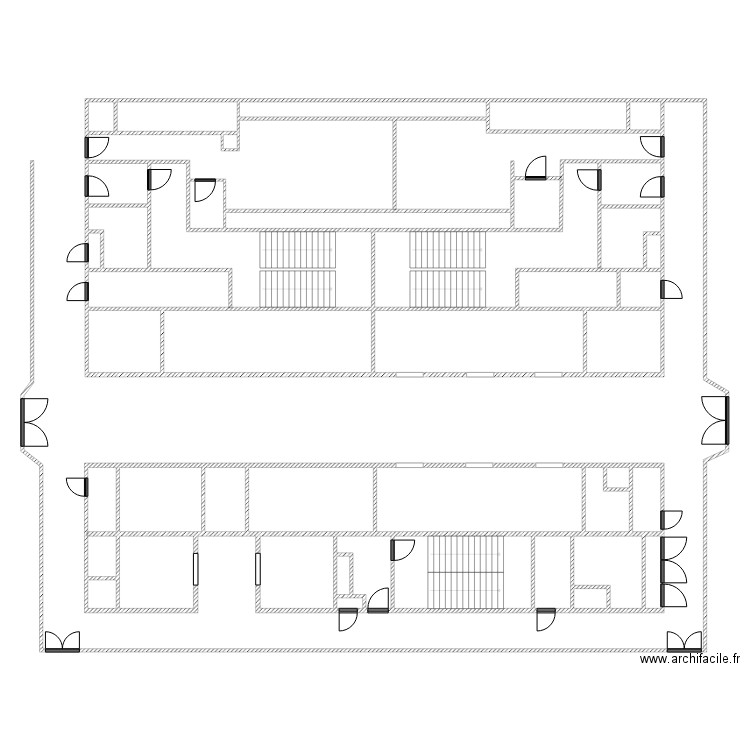 plan 27. Plan de 41 pièces et 414 m2